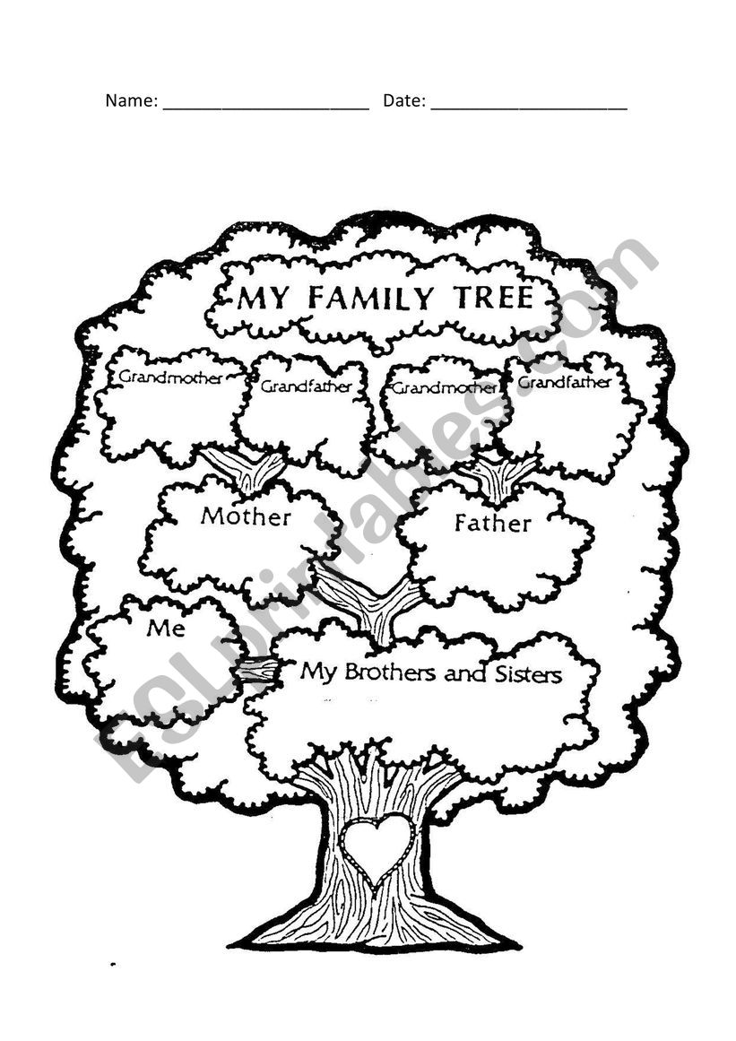 Family tree worksheet