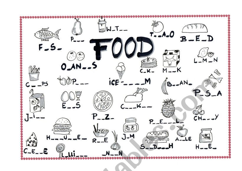 Food worksheet