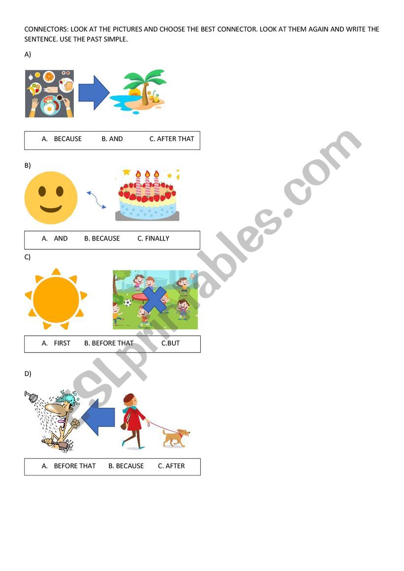 CONNECTORS worksheet