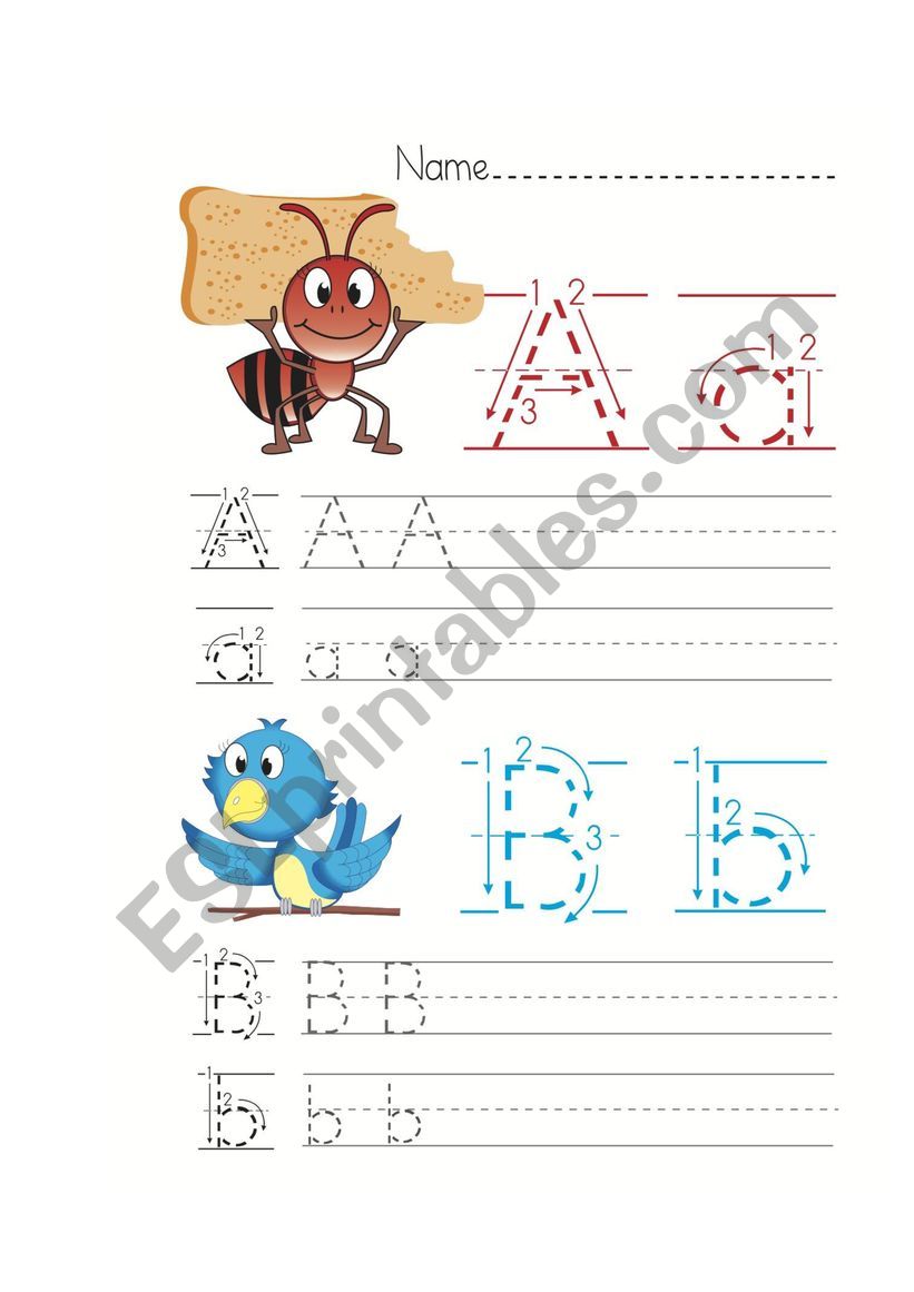 A and B worksheet worksheet