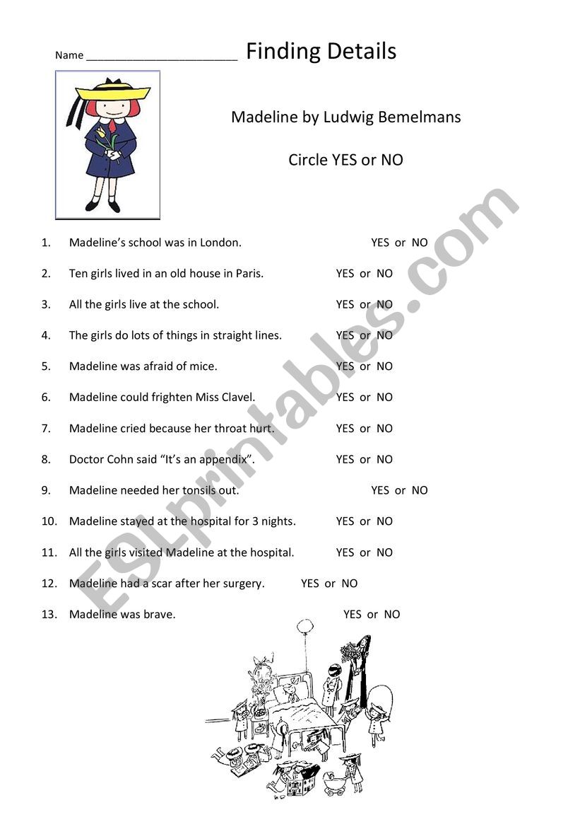 Madeline Comprehension Finding Details