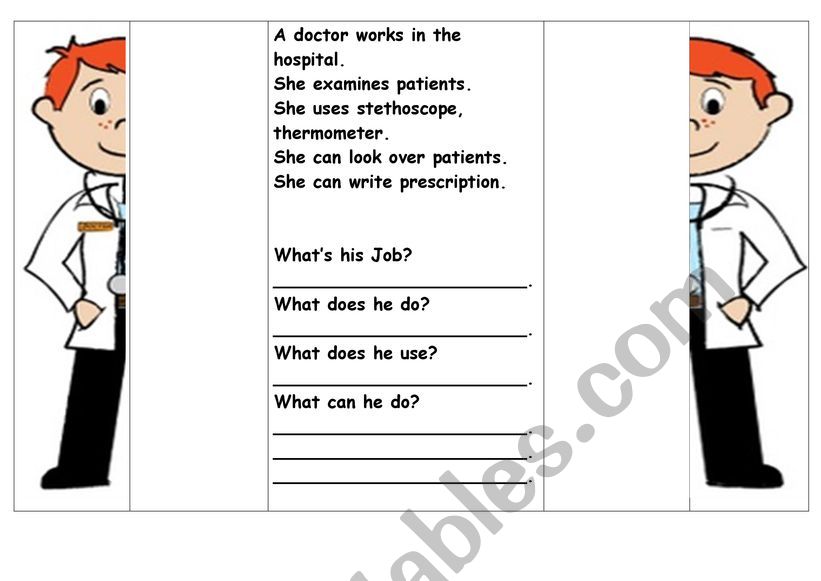 occupations doctor worksheet