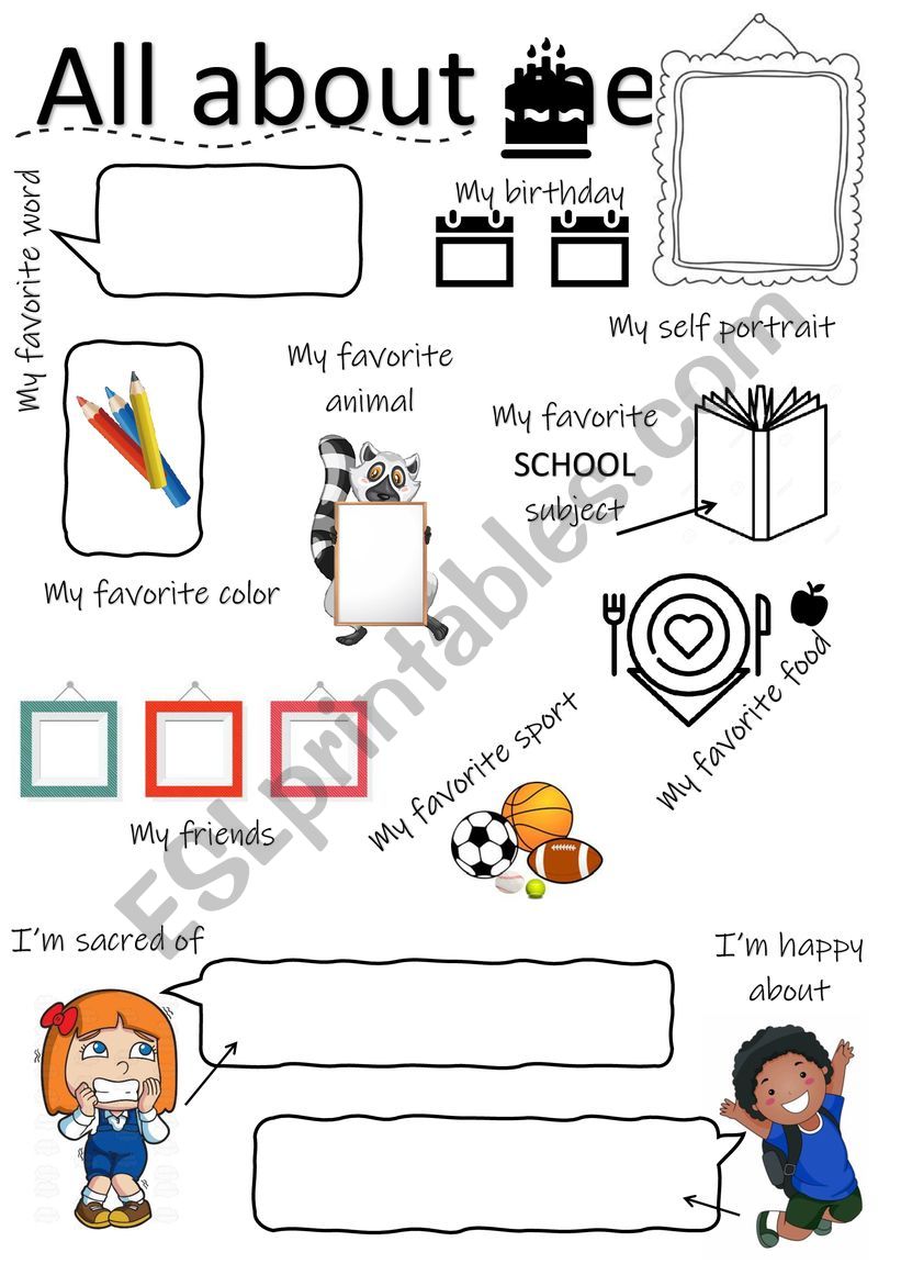 All about me worksheet