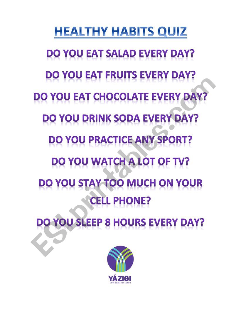 Health  food worksheet