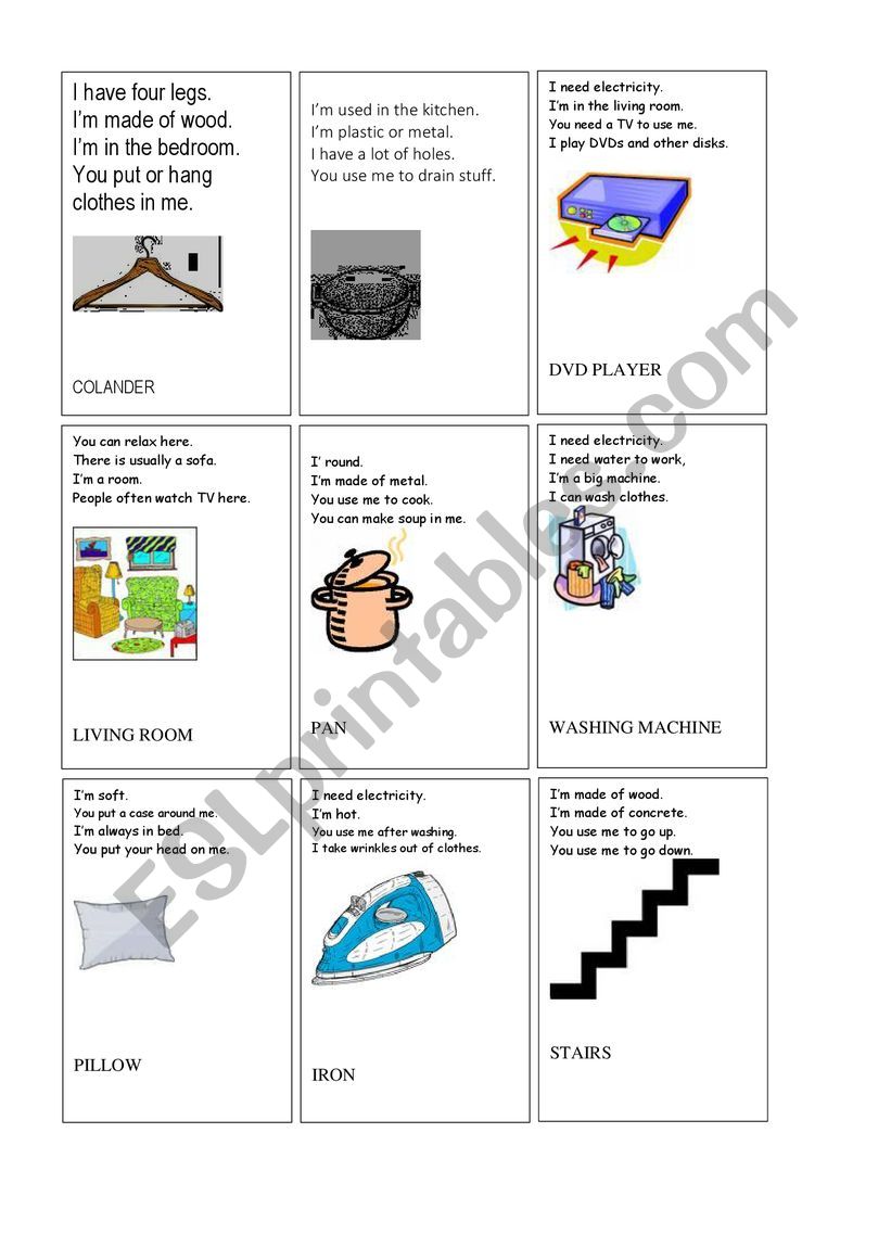 RIDDLE worksheet