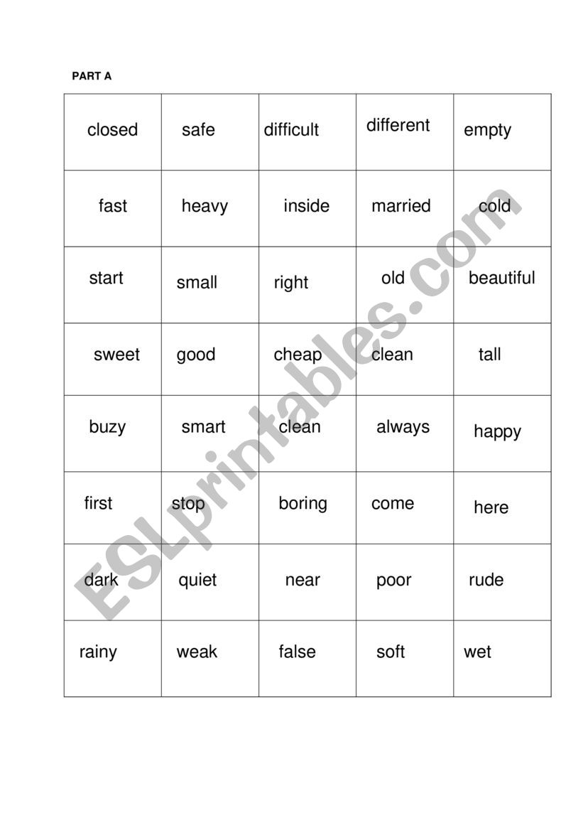 Conversation Game worksheet