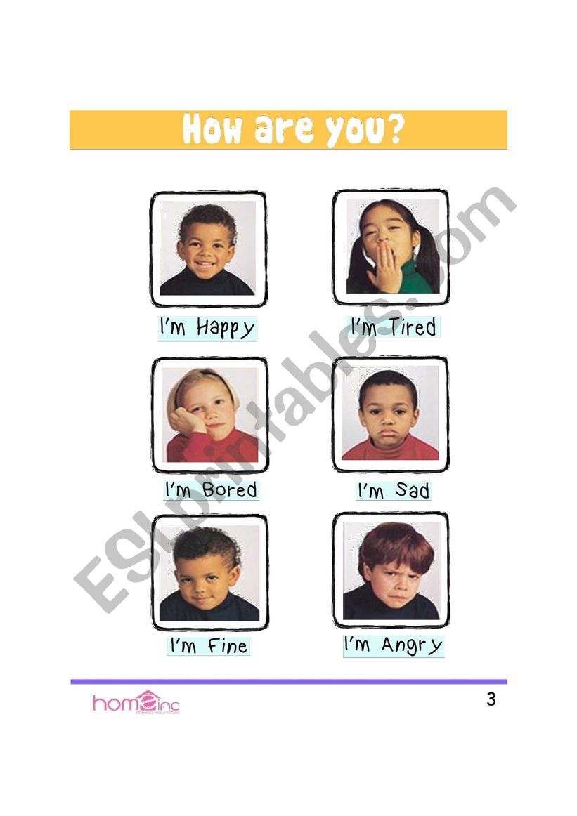 How are you? worksheet