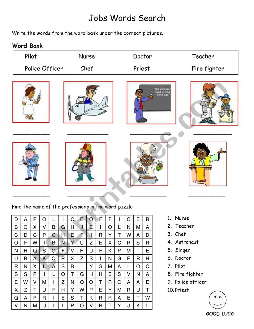 Professions matching. Профессии на английском Worksheets. Задания на профессии по английскому. Задания по теме профессии на английском языке. Jobs задания для детей.