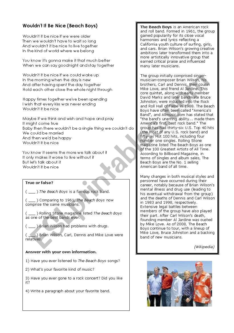 Beach Boys - WouldnÂ´t it be nice