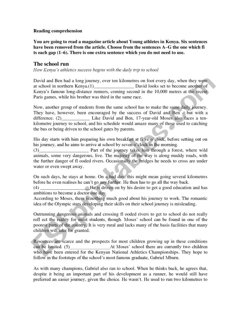 FCE exam worksheet