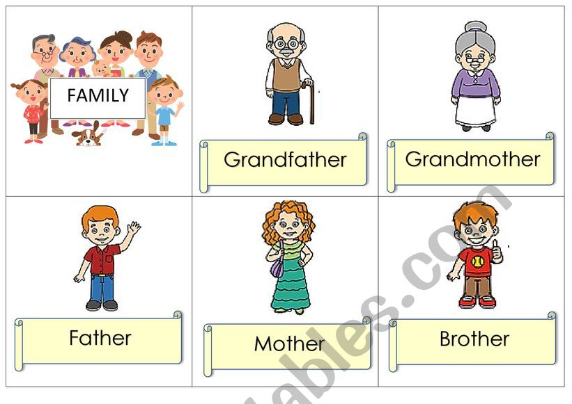 Mini Family Booklet worksheet