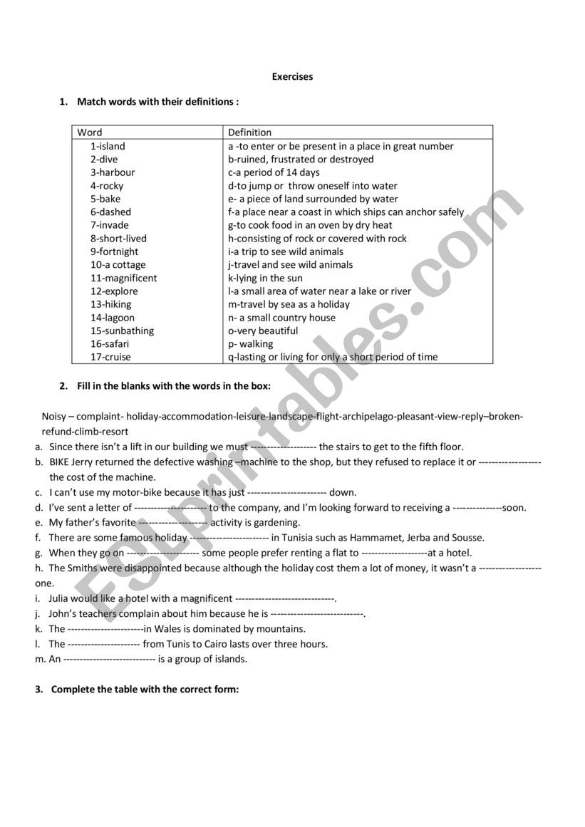 Module 3 EXERCISES worksheet