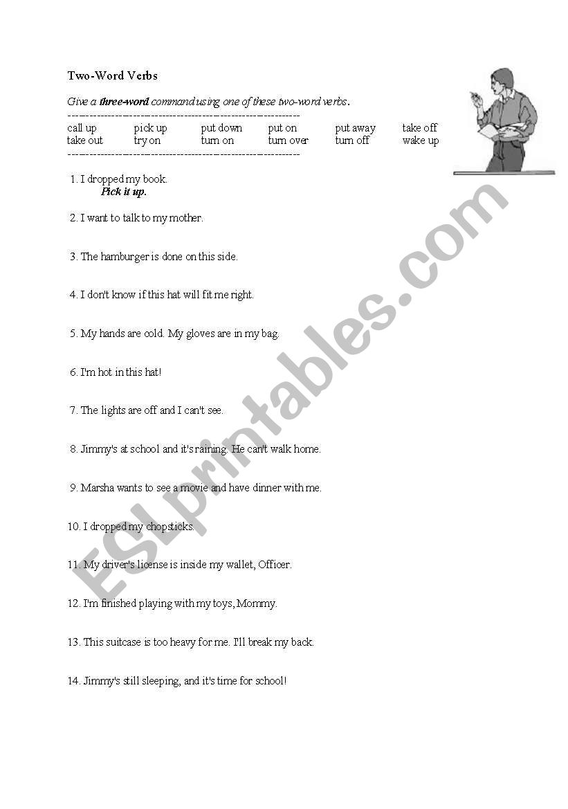 Phrasal Verb Exercise worksheet