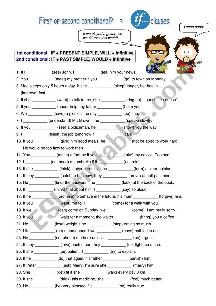 1st and 2nd condotional exercises