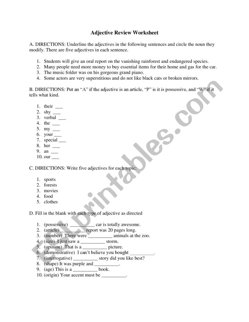 adjective-review-worksheet-esl-worksheet-by-sjohnson10