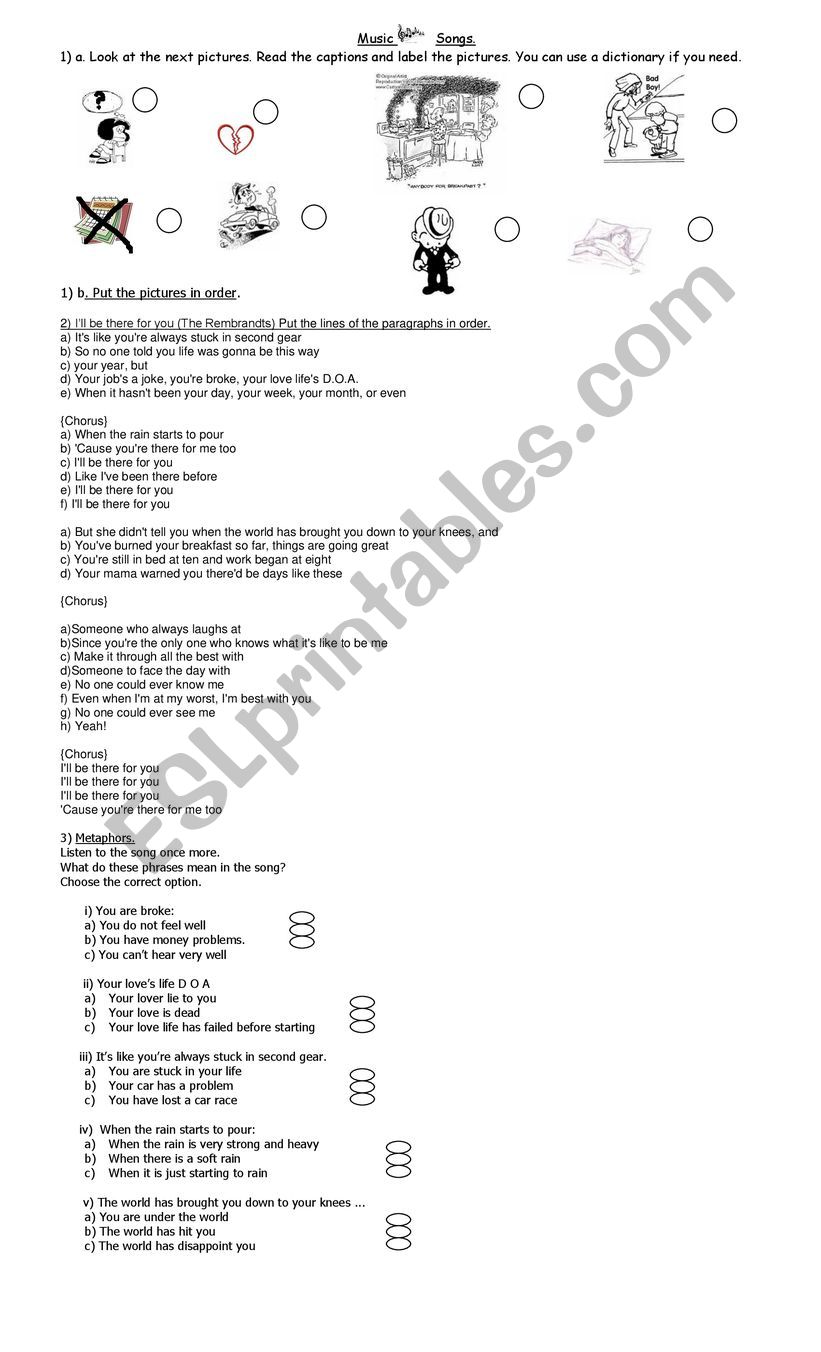 music-rembrandts worksheet