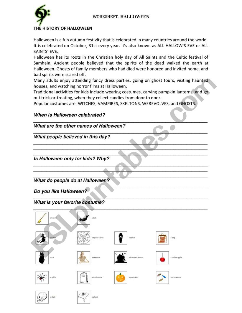 Halloween Activity worksheet