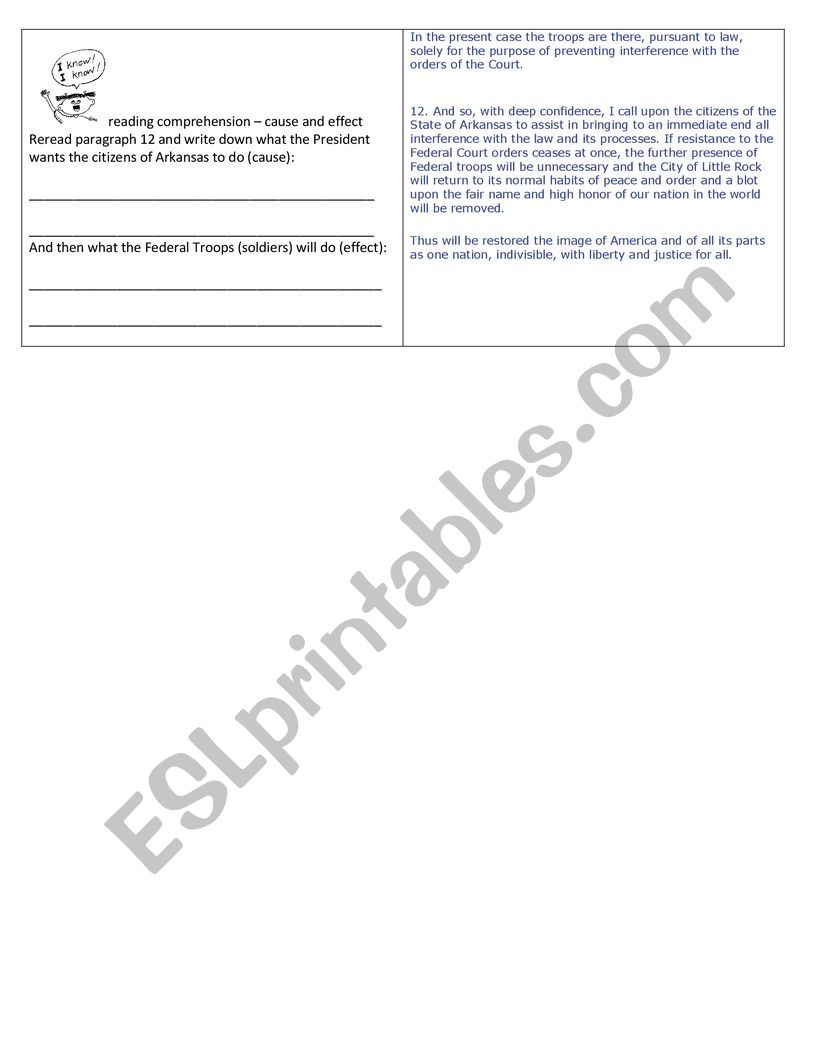 Informational Text Road Map On The Little Rock Nine Esl Worksheet By Eslsuemac