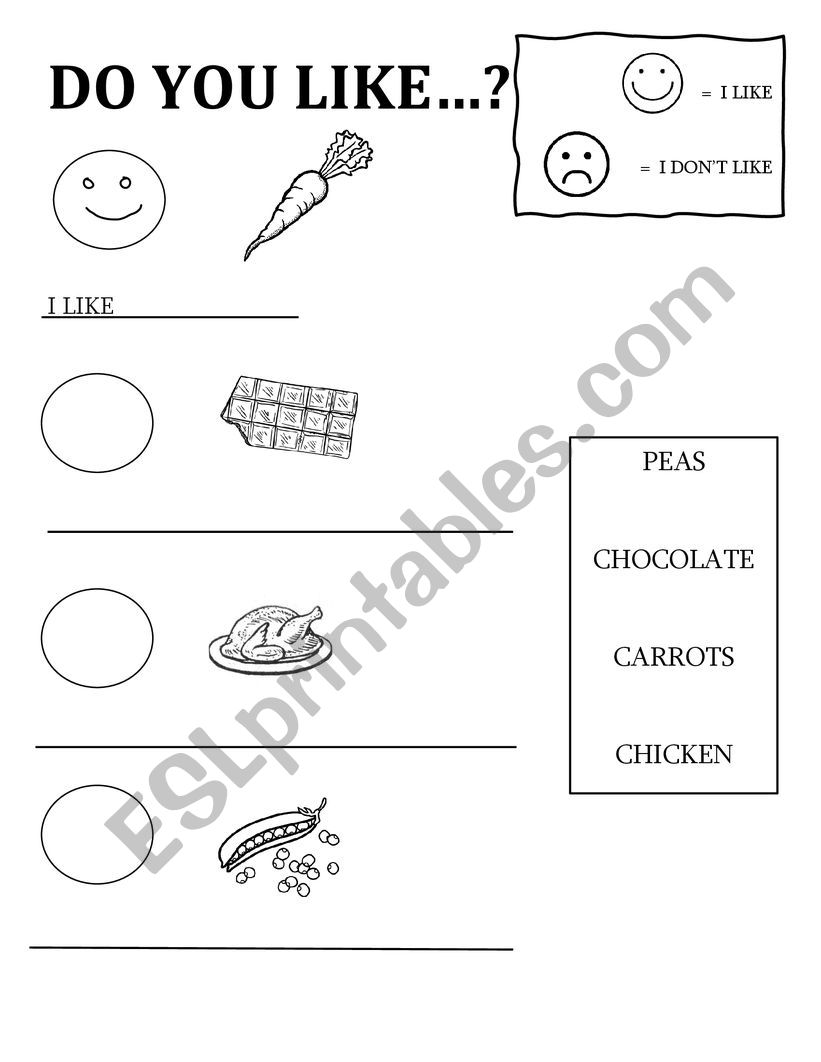 Do you like...? worksheet