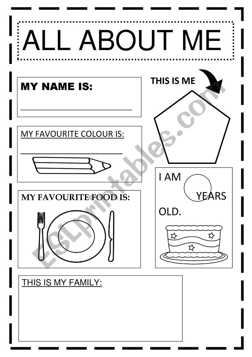 ALL ABOUT ME worksheet