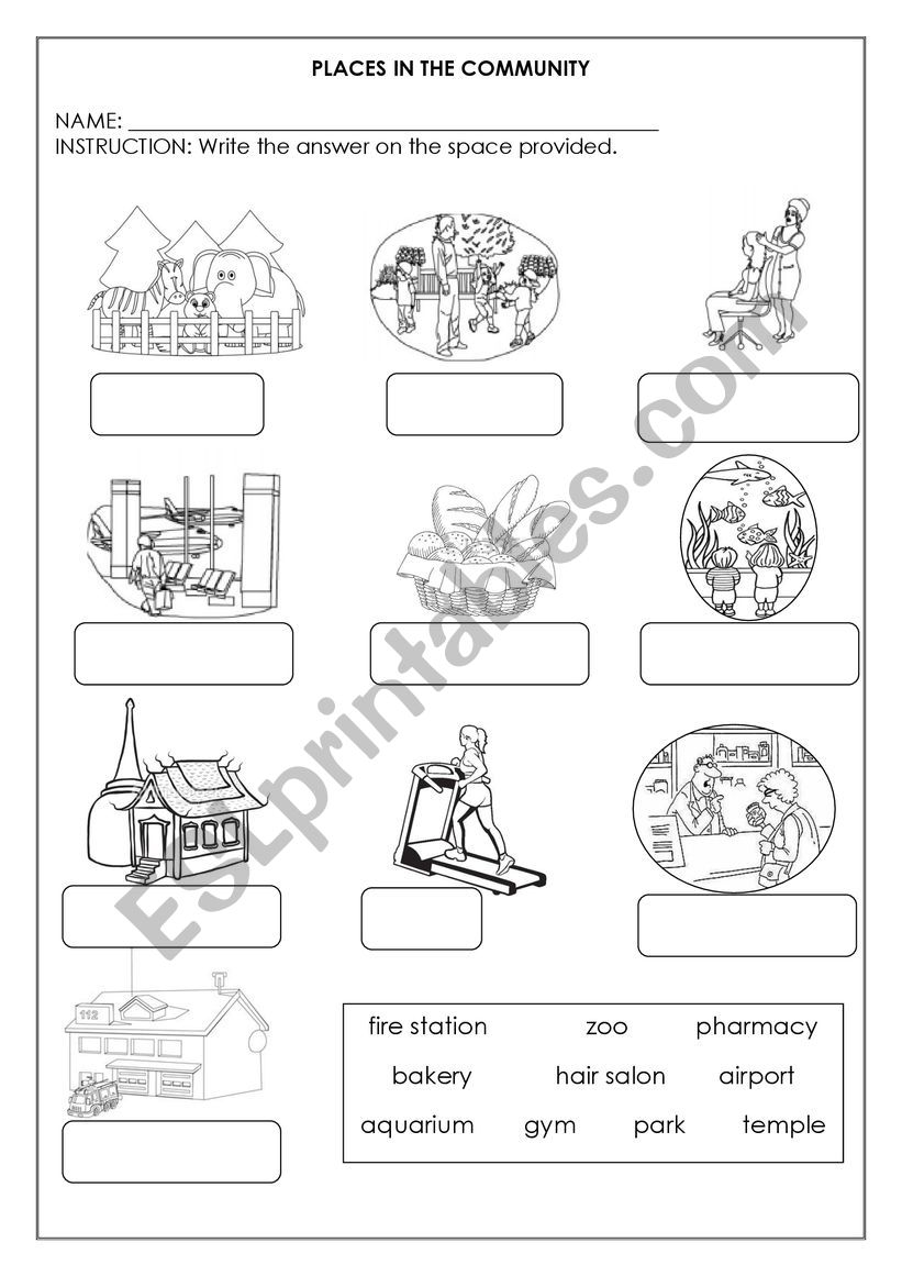 Buildings worksheet