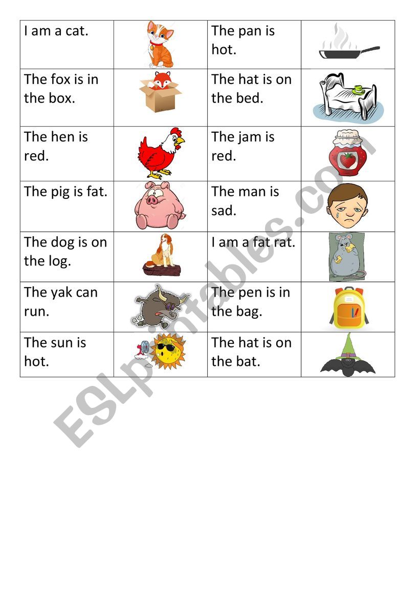 3 Letter Phonic words worksheet