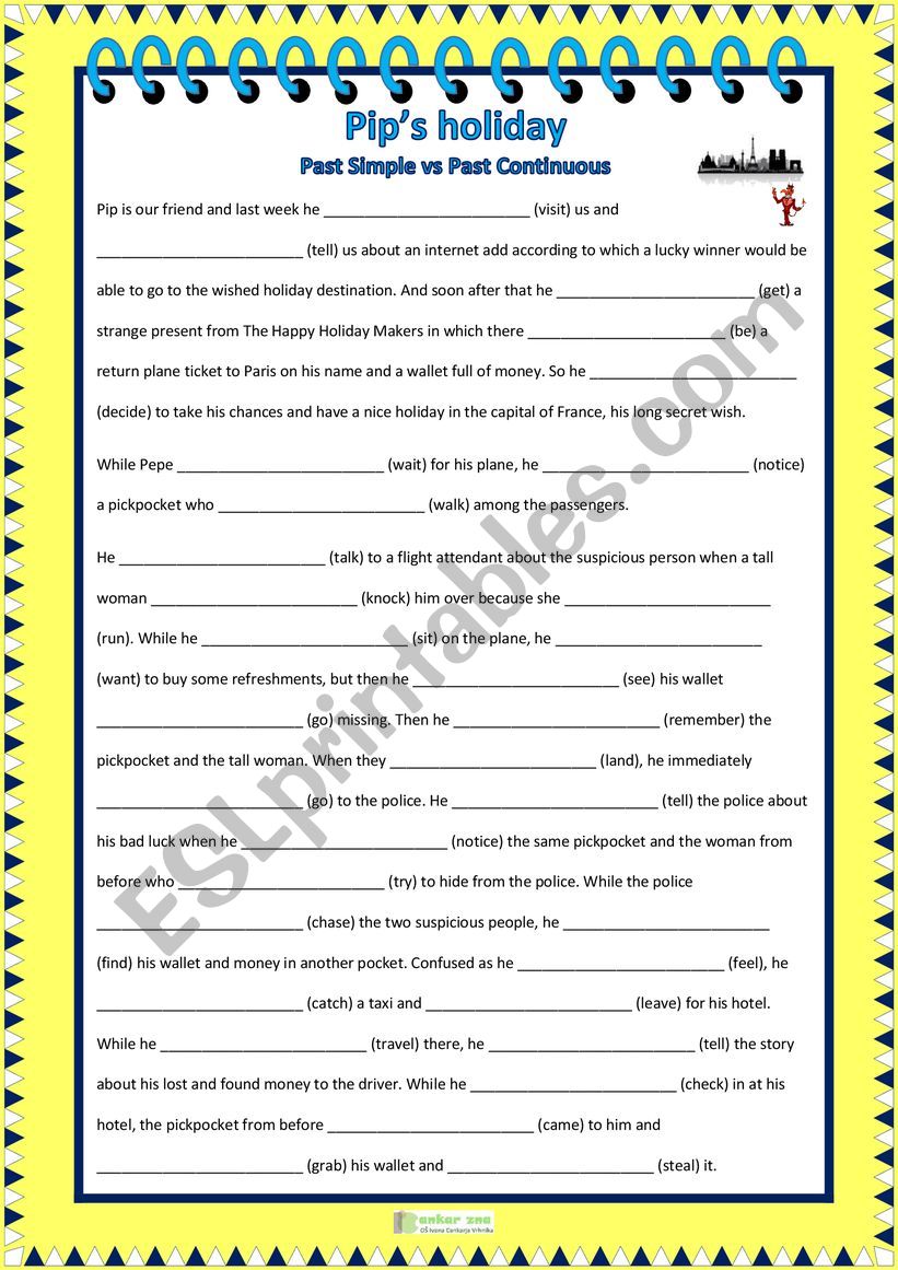 Past Simple vs Past Contiuous worksheet