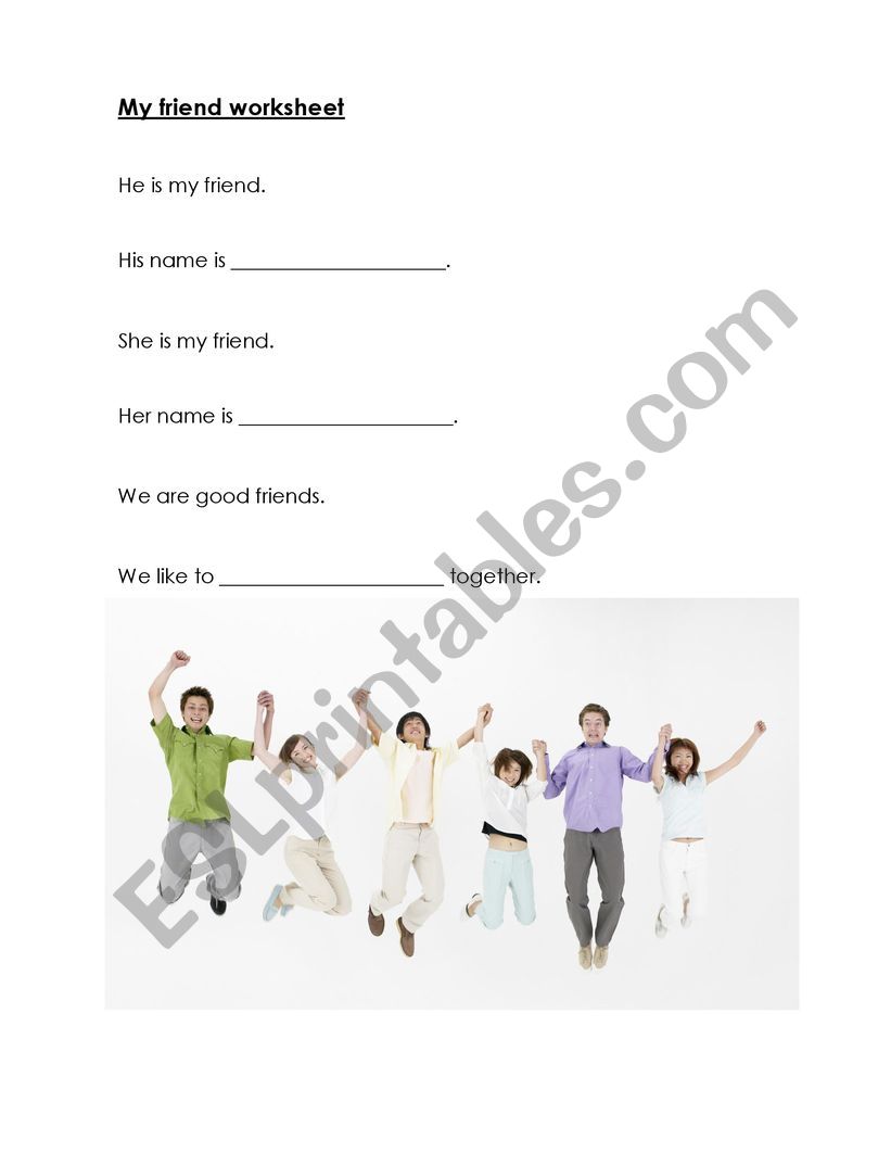 My friends and I worksheet