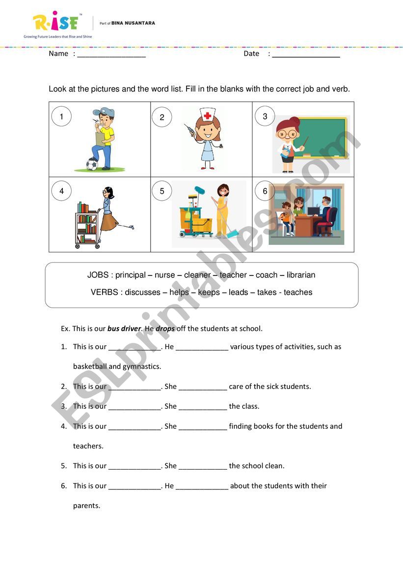 job worksheet worksheet