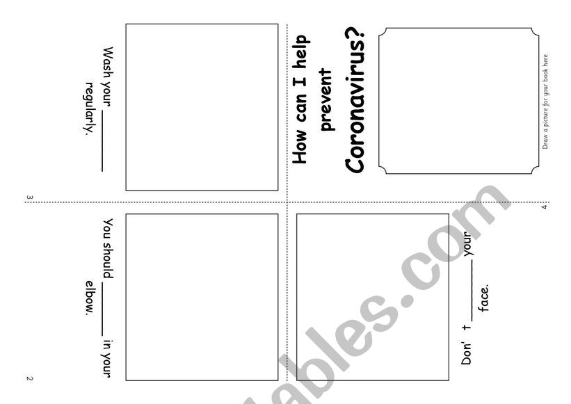 Coronavirus booklet worksheet