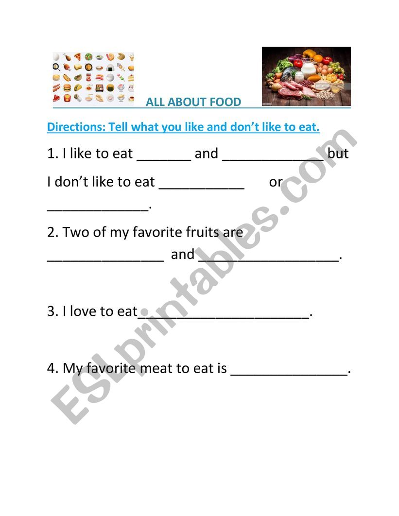 sentence-stems-to-write-and-talk-about-food-esl-worksheet-by-abakerabaker