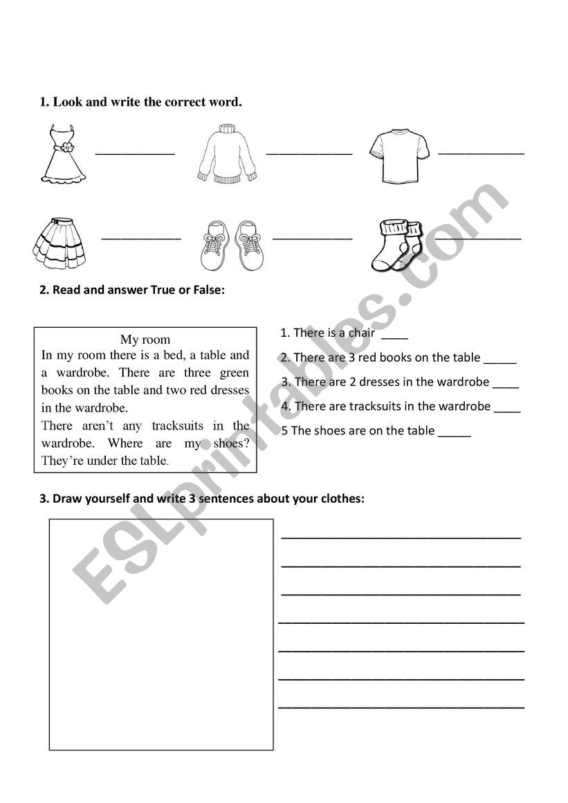 CLOTHES AND PREPOSITIONS - ESL worksheet by imonpe