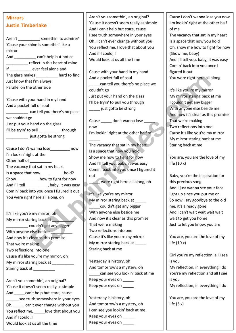 MIRROW LISTENING GAME worksheet