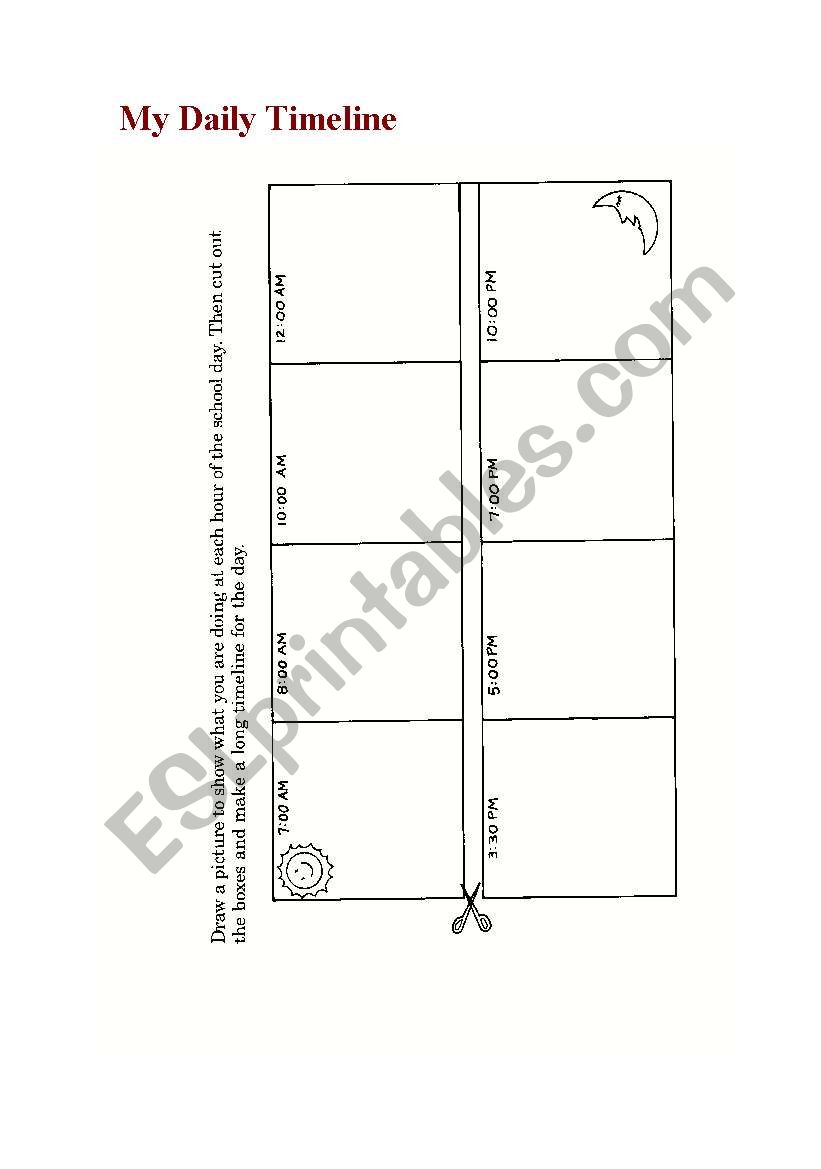 My daily timeline worksheet