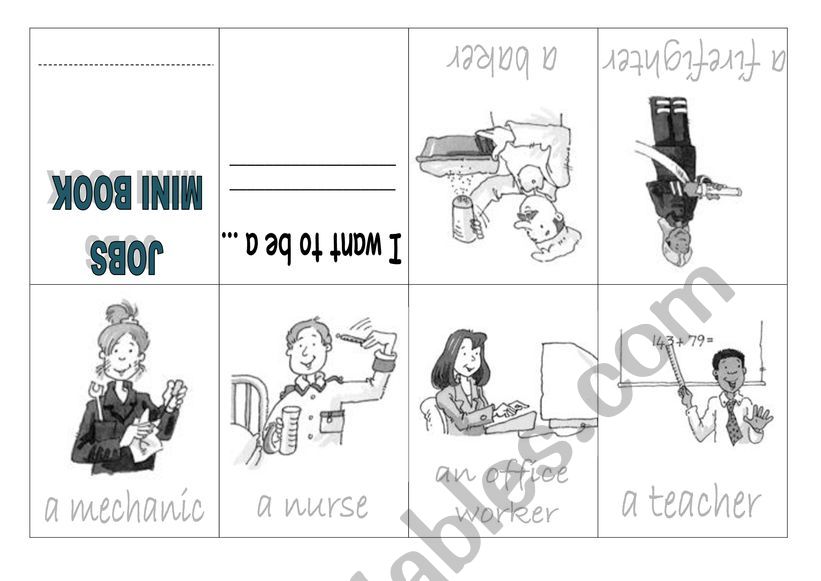 Jobs minibook worksheet