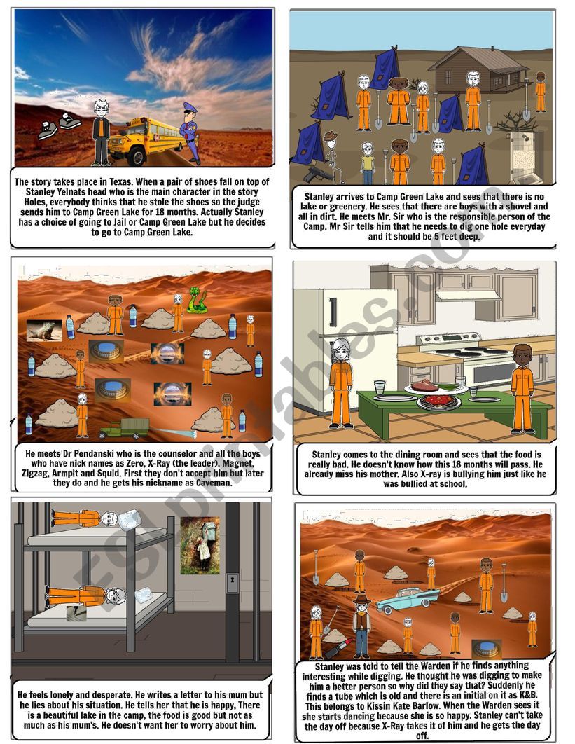 Holes by Louis Sachar Reading Comprehension Questions