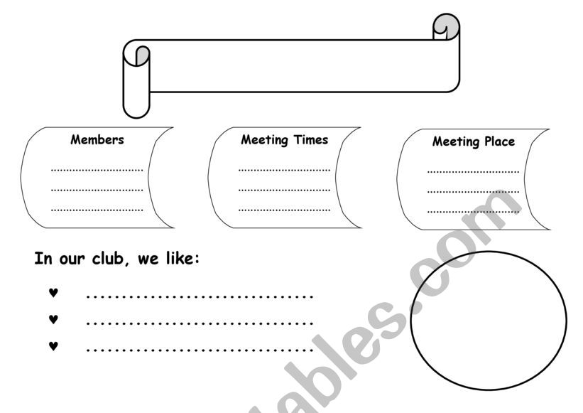 Desing your club poster! worksheet