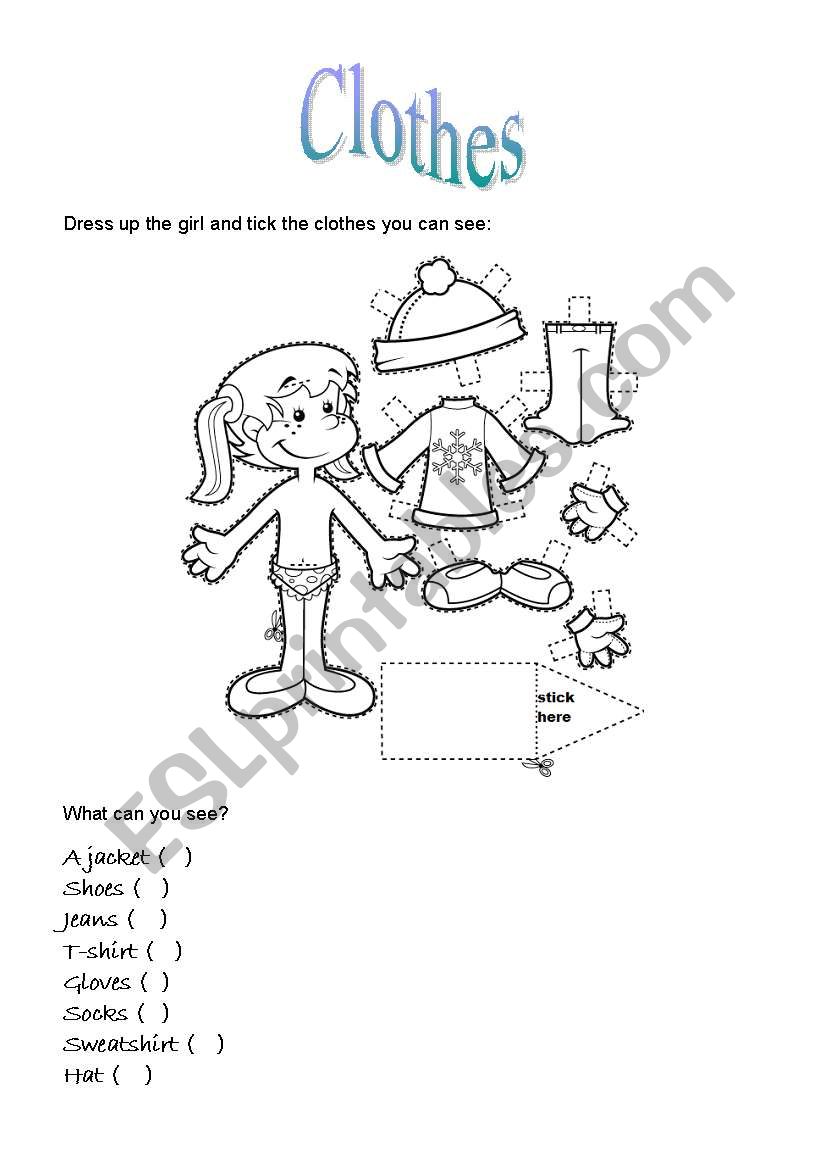 Clothes worksheet