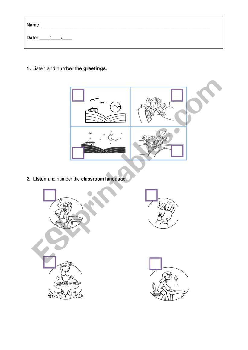 Revisions worksheet