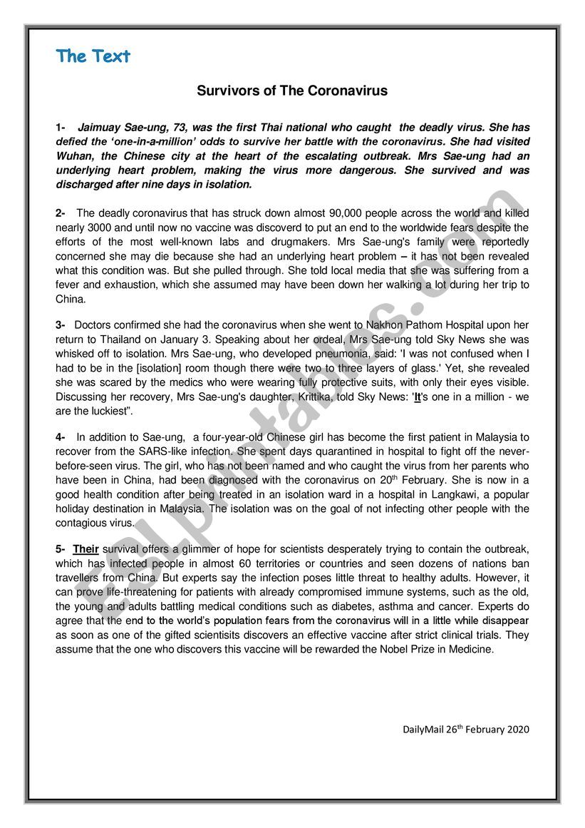 bac full term test about coronavirus 