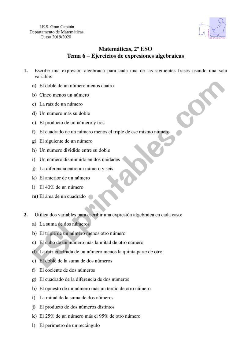 english-worksheets-algebra