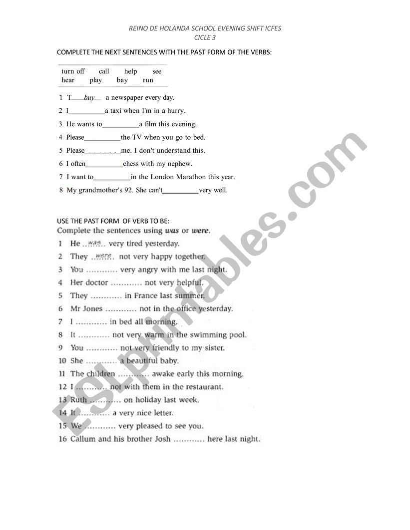 basic english vocabulary worksheet