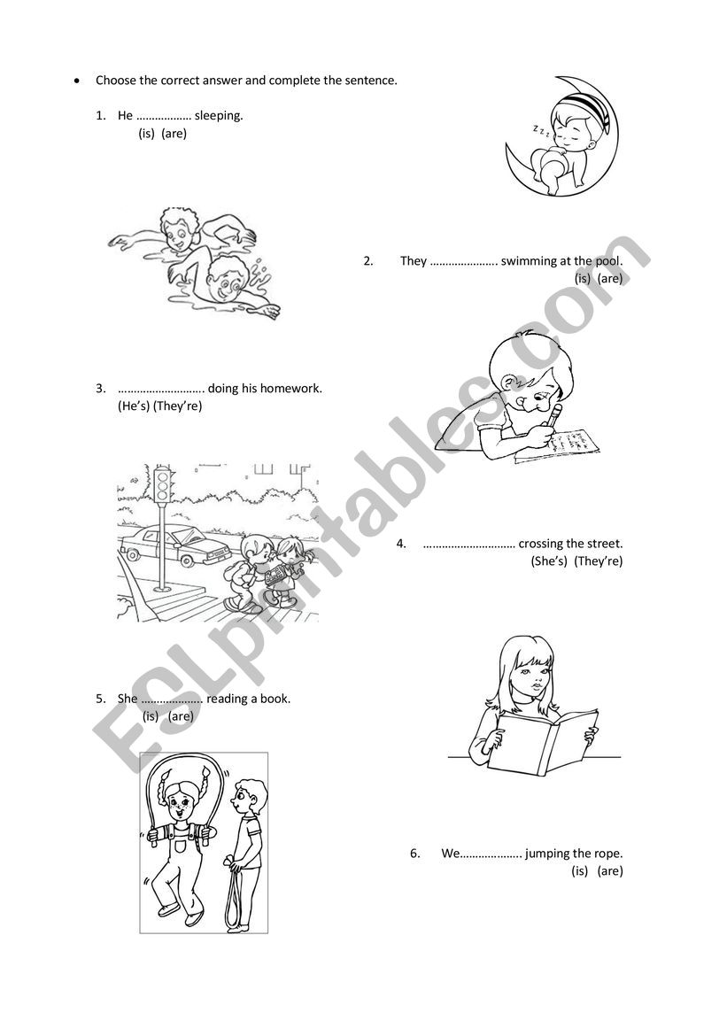 Present Progressive  worksheet
