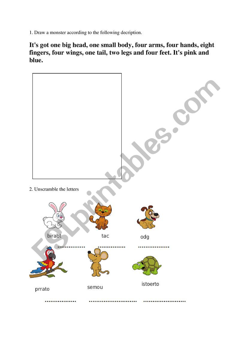 Animals, have got  worksheet