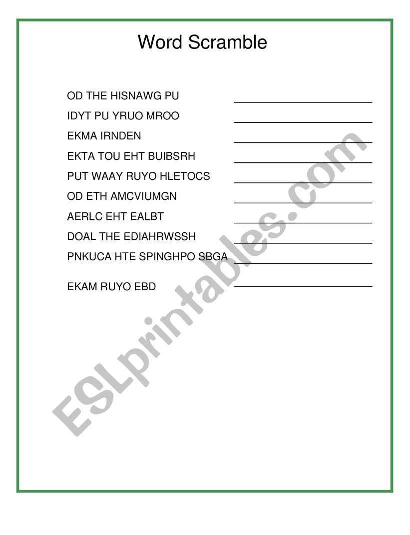 Helping at home vocabulary2 worksheet