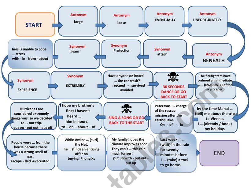 Boardgame  worksheet