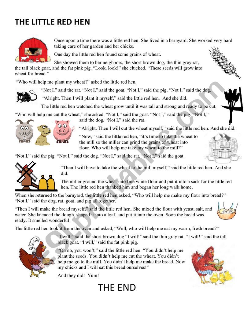 Little Red Hen -- fill in missing letters