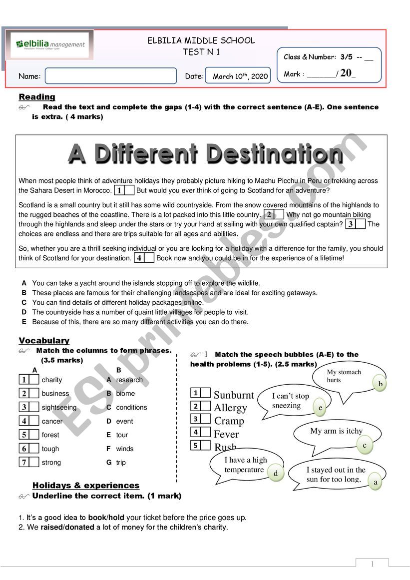 Test worksheet