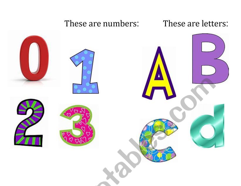 Letters Vs Numbers Worksheet