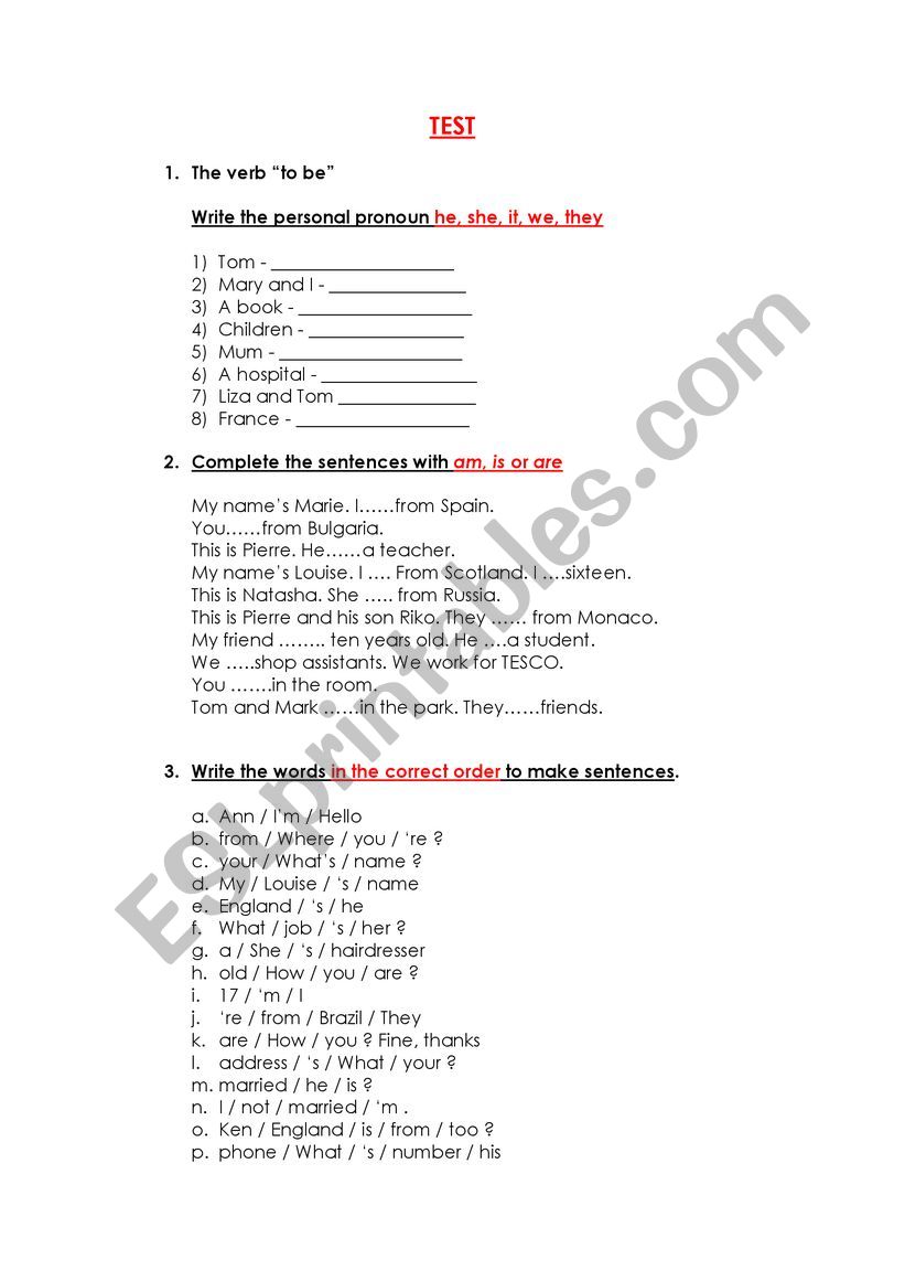 Simple present exercises worksheet